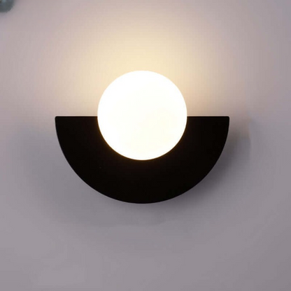 Elegant Half Moon Metal Wall Light