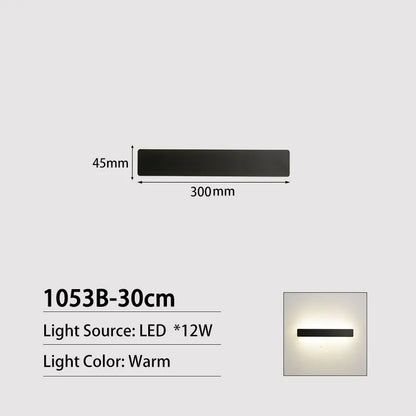 Bright LED Outdoor Wall Light: Long Slim Sconce - Cofik