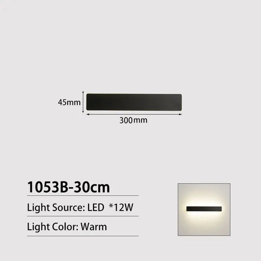 Bright LED Outdoor Wall Light: Long Slim Sconce - Cofik