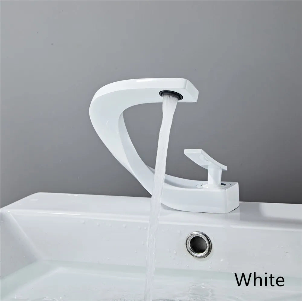 Modern Arc Brushed Nickel Faucet