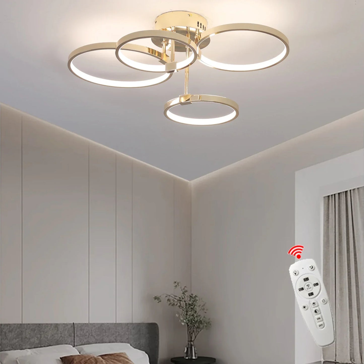 Bright Adjustable LED Chandelier Light with Remote - Cofik