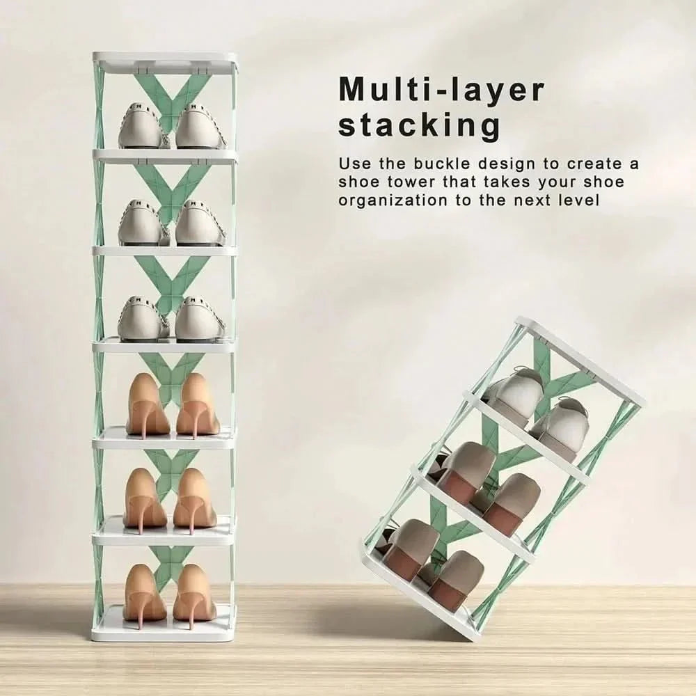 Space Saving Stackable Shoe Rack Cabinet