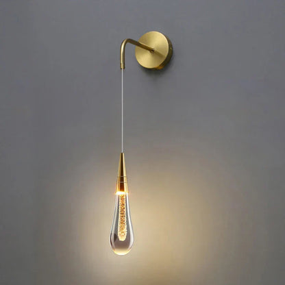 Luxurious Crystal Drop Wall Light