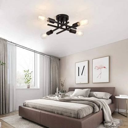 Modern 4 Head LED Ceiling Light Fixture