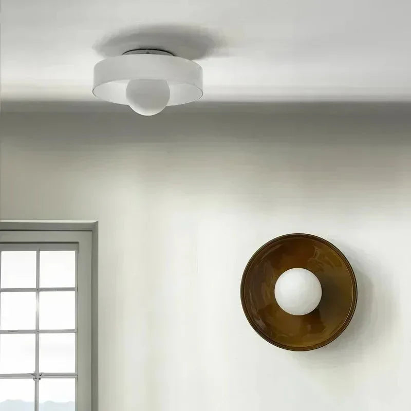 Bright LED Glass Ceiling Light Fixture 12 Inch