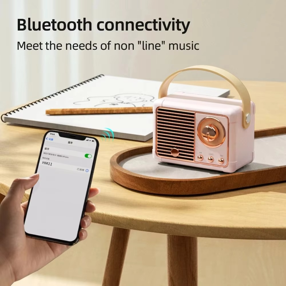 Classic Retro Bluetooth Speaker with Deep Bass