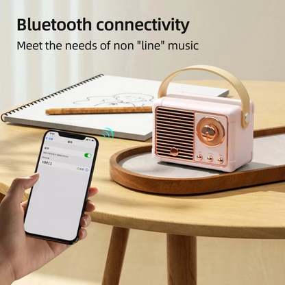 Classic Retro Bluetooth Speaker with Deep Bass