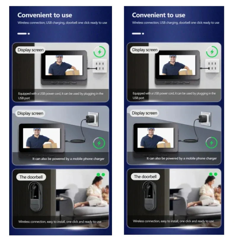 Smart WiFi Doorbell with Night Vision Camera