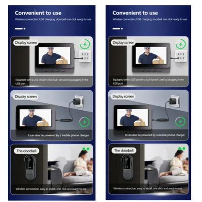 Smart WiFi Doorbell with Night Vision Camera