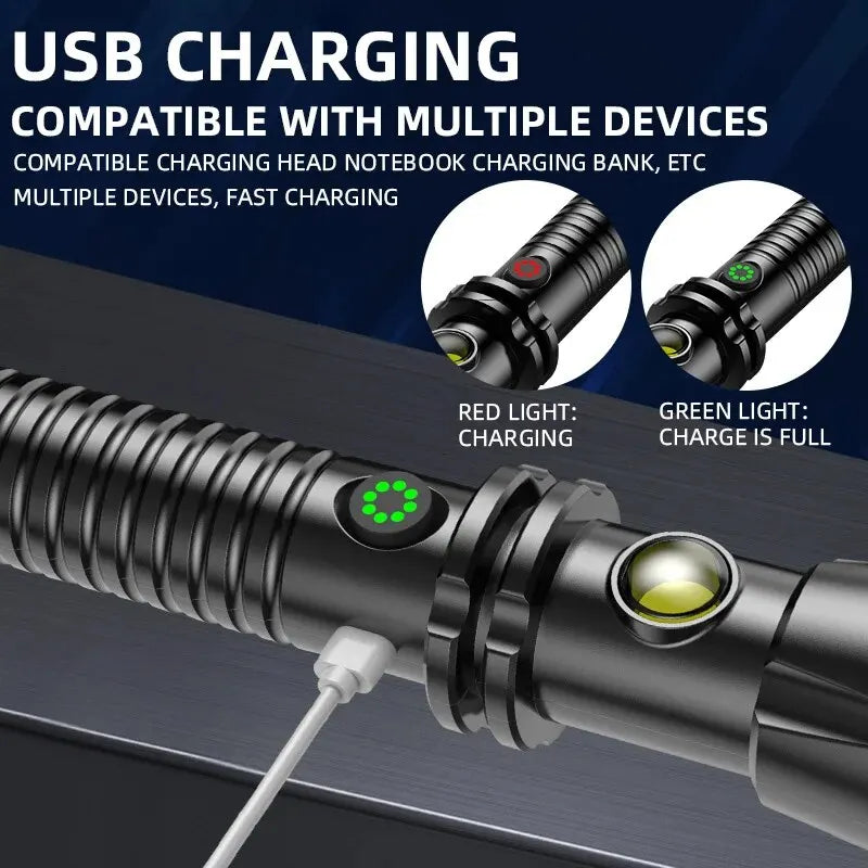 Compact Heavy Duty LED Flashlight Survival Tool