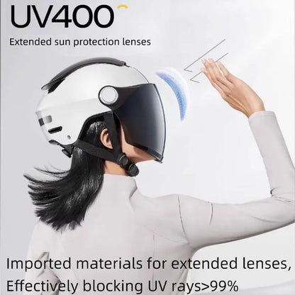 Lightweight Open Face Motorbike Helmet with Dual Visor