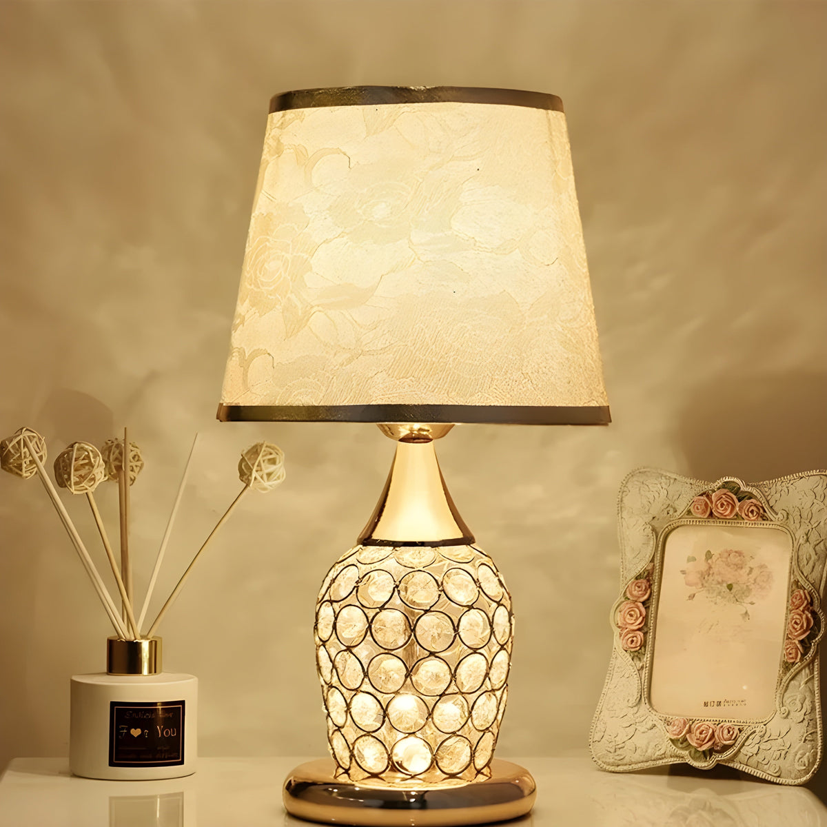 Stylish Crystal Glass Table Lamp - Cofik