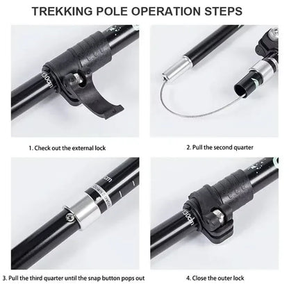 Collapsible Hiking Sticks for Outdoor Travel