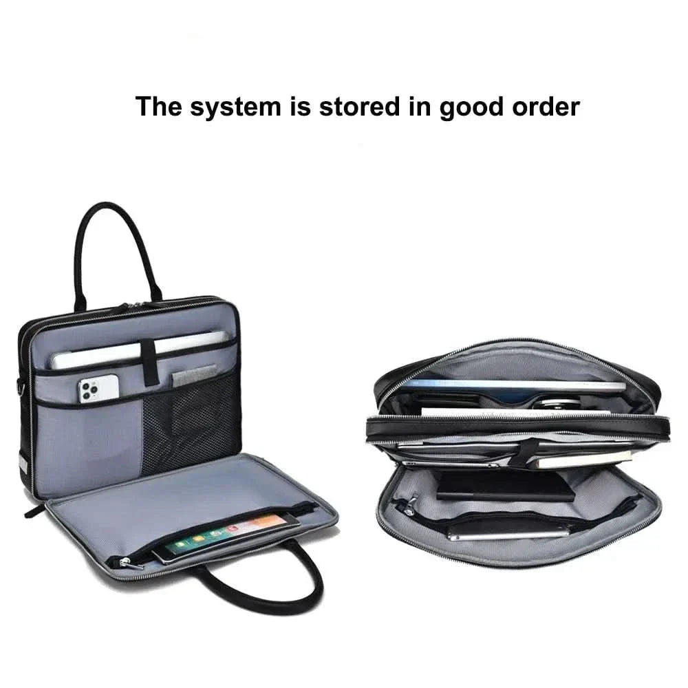 Professional Leather Laptop Crossbody Bag