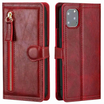 Luxury Leather iPhone Flip Phone Case Wallet