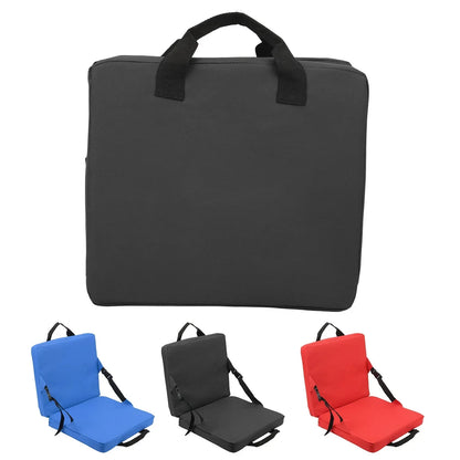 Portable Folding Chair with Back Support and Cushion