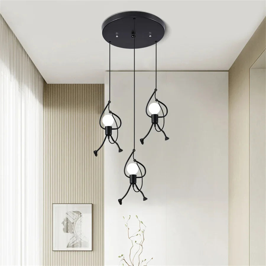 Vintage Metal Superhero Ceiling Lamp