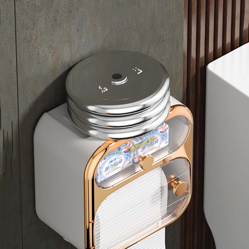 Space-Saving Wall-Mounted Toilet Paper Holder Storage