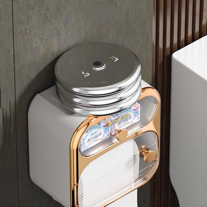 Space-Saving Wall-Mounted Toilet Paper Holder Storage