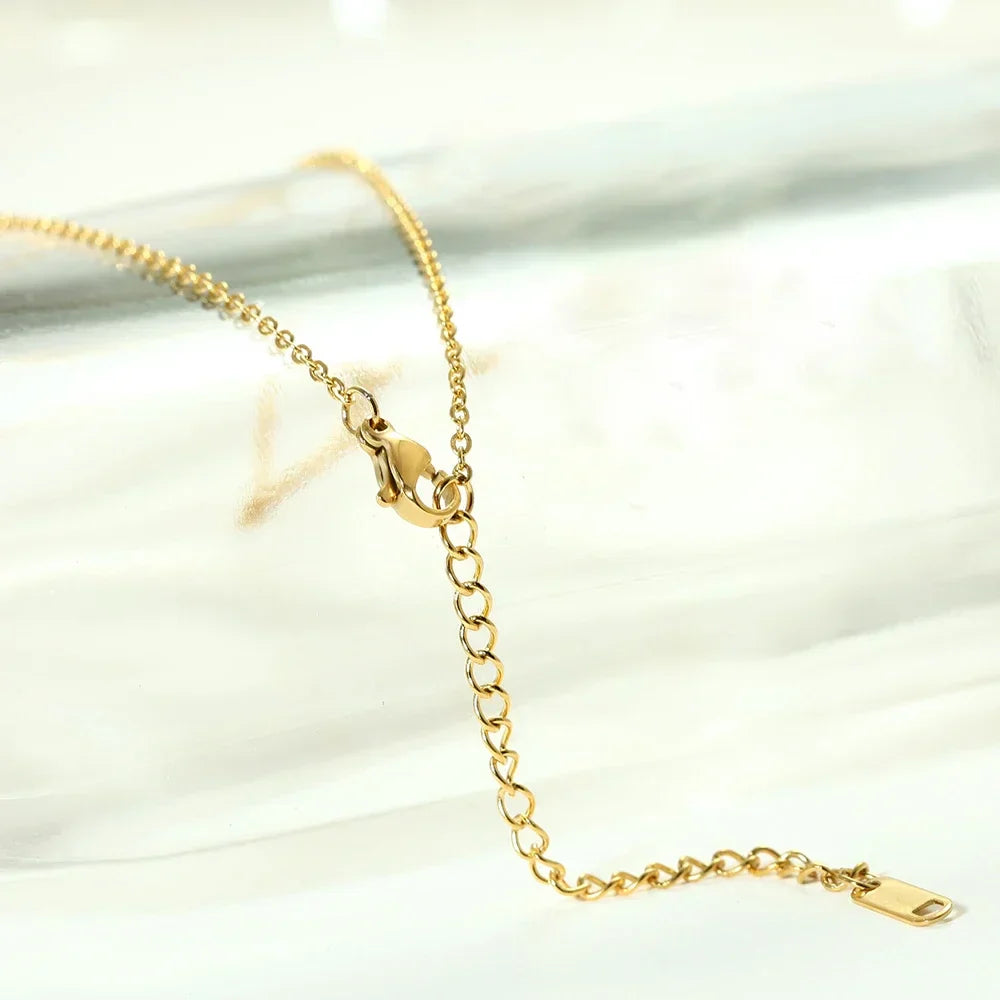 Delicate Simple Initial Pendant Necklace