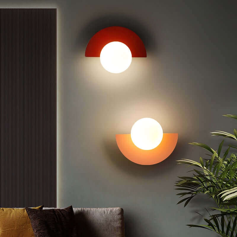Elegant Half Moon Metal Wall Light