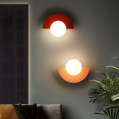 Contemporary Half-Round Wall Light