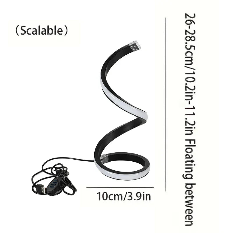 Stylish LED Spiral Desk Lamp - Cofik