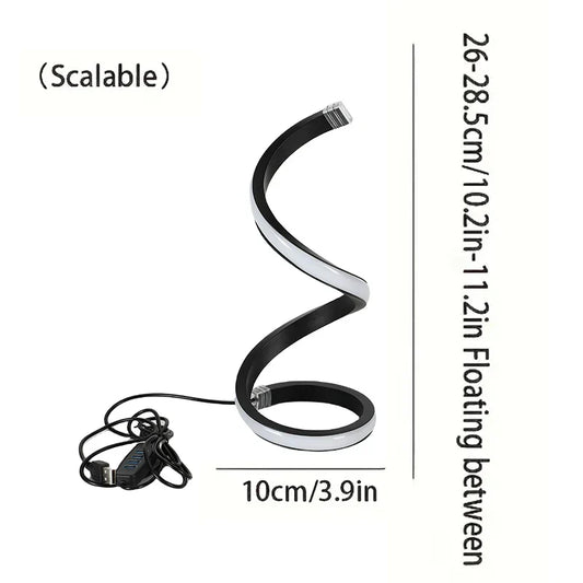 Stylish LED Spiral Desk Lamp - Cofik
