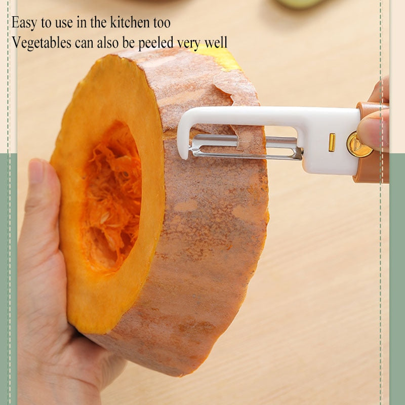 Compact 3-in-1 Pocket Peeler Knife