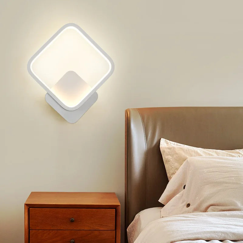 Simple LED Wall Light | Round Square Sconce