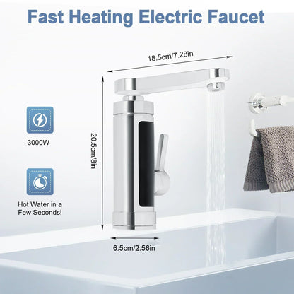 Fast Heat Kitchen Faucet with 360° Rotating Stainless Steel Spout