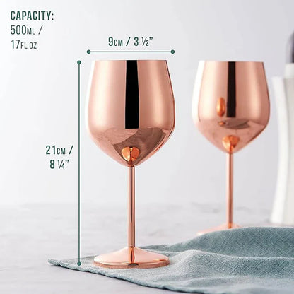 Durable Steel Drinking Glasses (6 Pack)