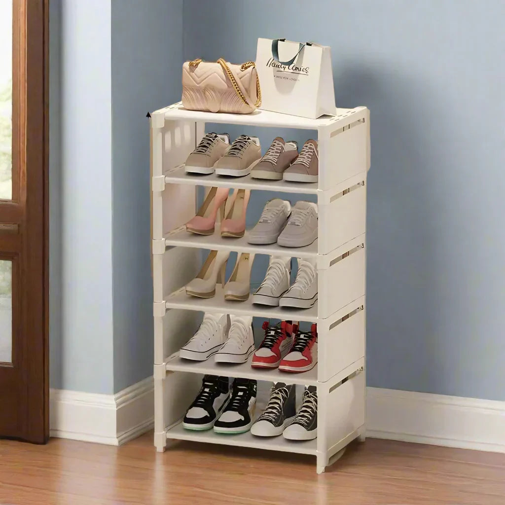 Compact Metal Stackable Shoe Organizer