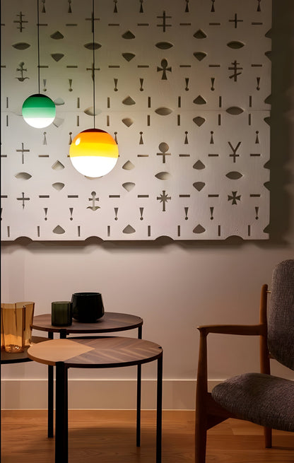 Colorful Round LED Pendant Light