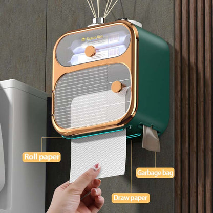 Space-Saving Wall-Mounted Toilet Paper Holder Storage