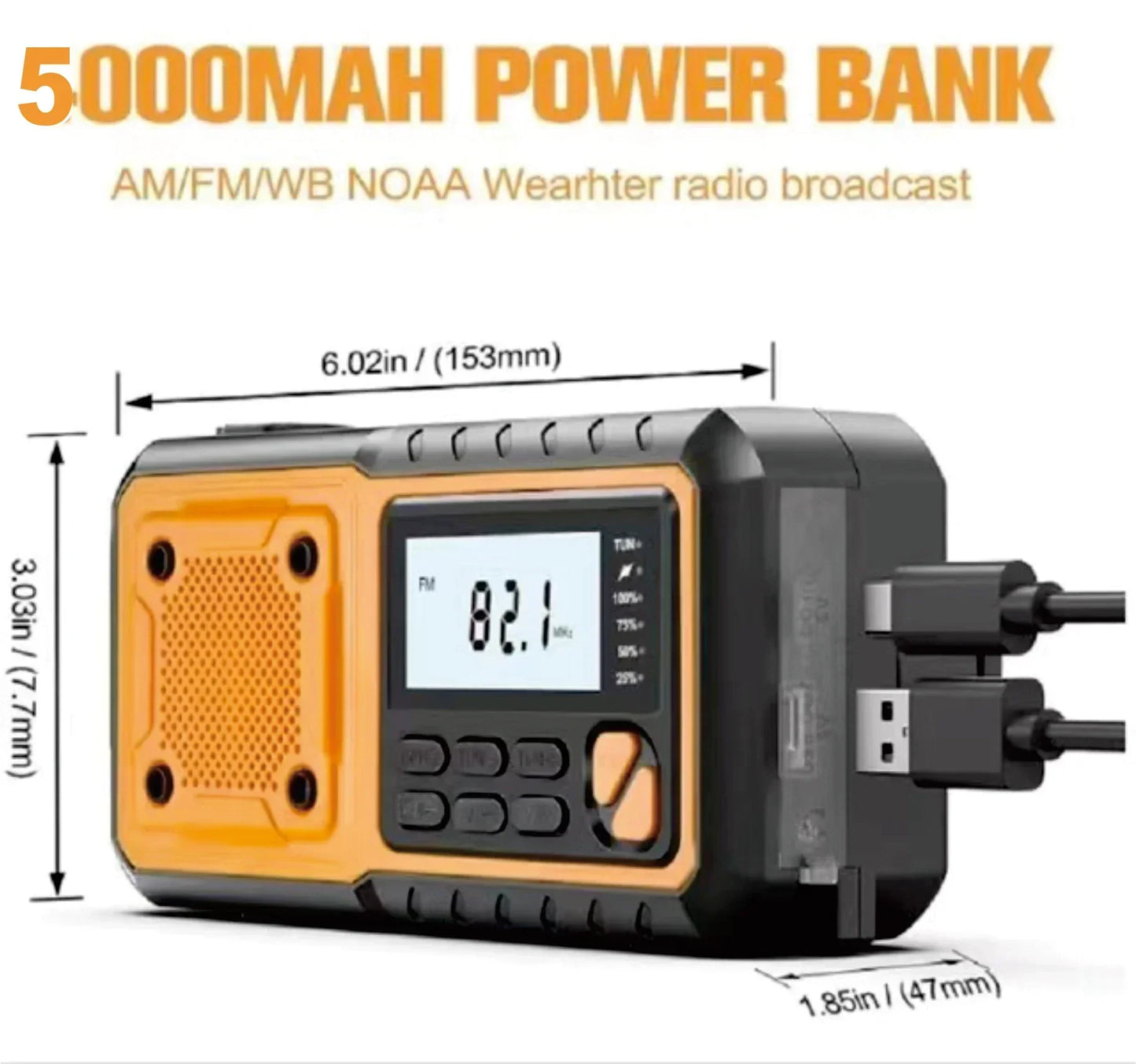 Portable Solar Powered Emergency FM Radio - Cofik