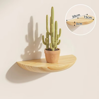 Stylish Wooden Wall Shelf - Floating Storage for Home Decor