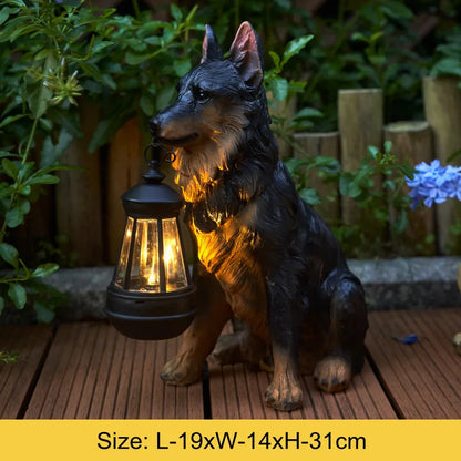 Outdoor Garden Solar Dog Figure Lamp