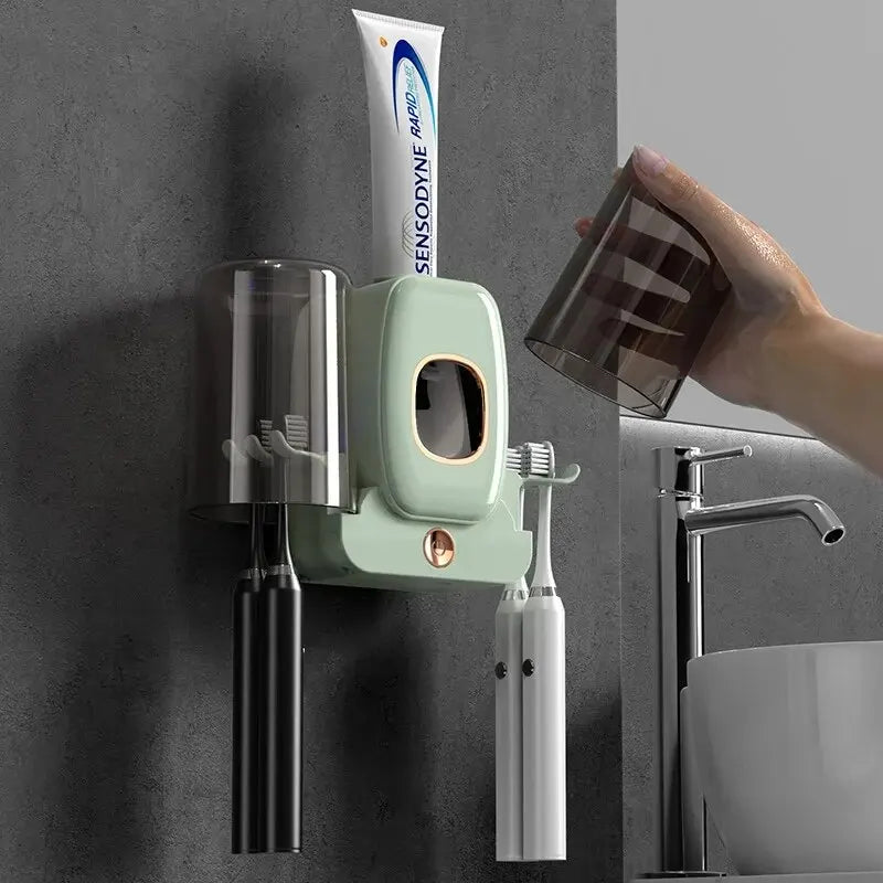 UV Sanitizing Toothbrush Holder with Auto Dispenser
