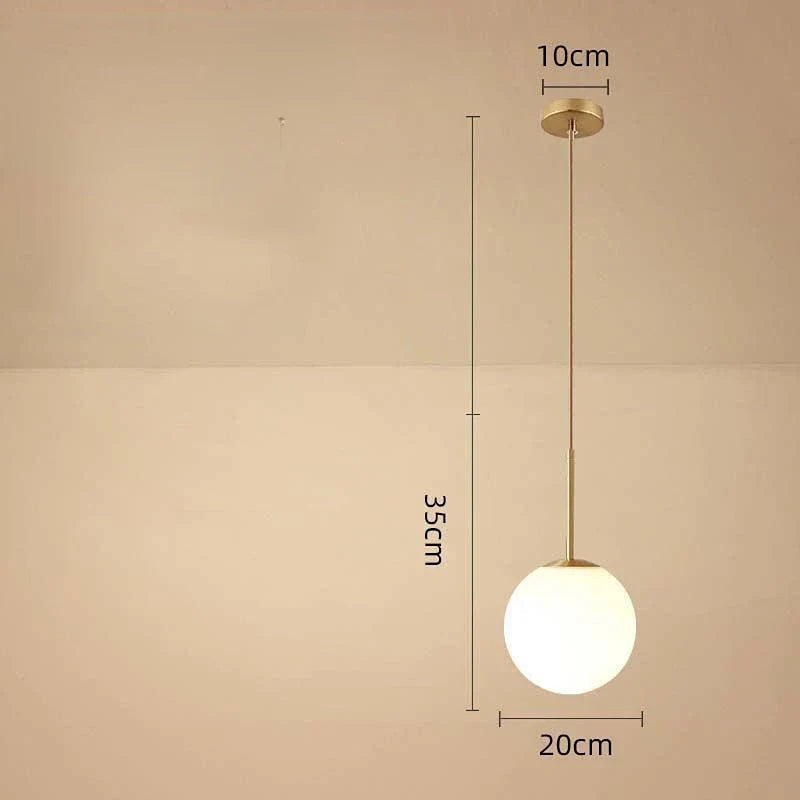 Sleek Glass Globe Pendant Lighting Fixture
