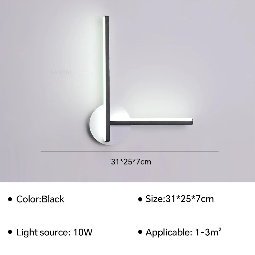 Contemporary LED Bedside Wall Light Fixture