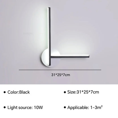 Contemporary LED Bedside Wall Light Fixture
