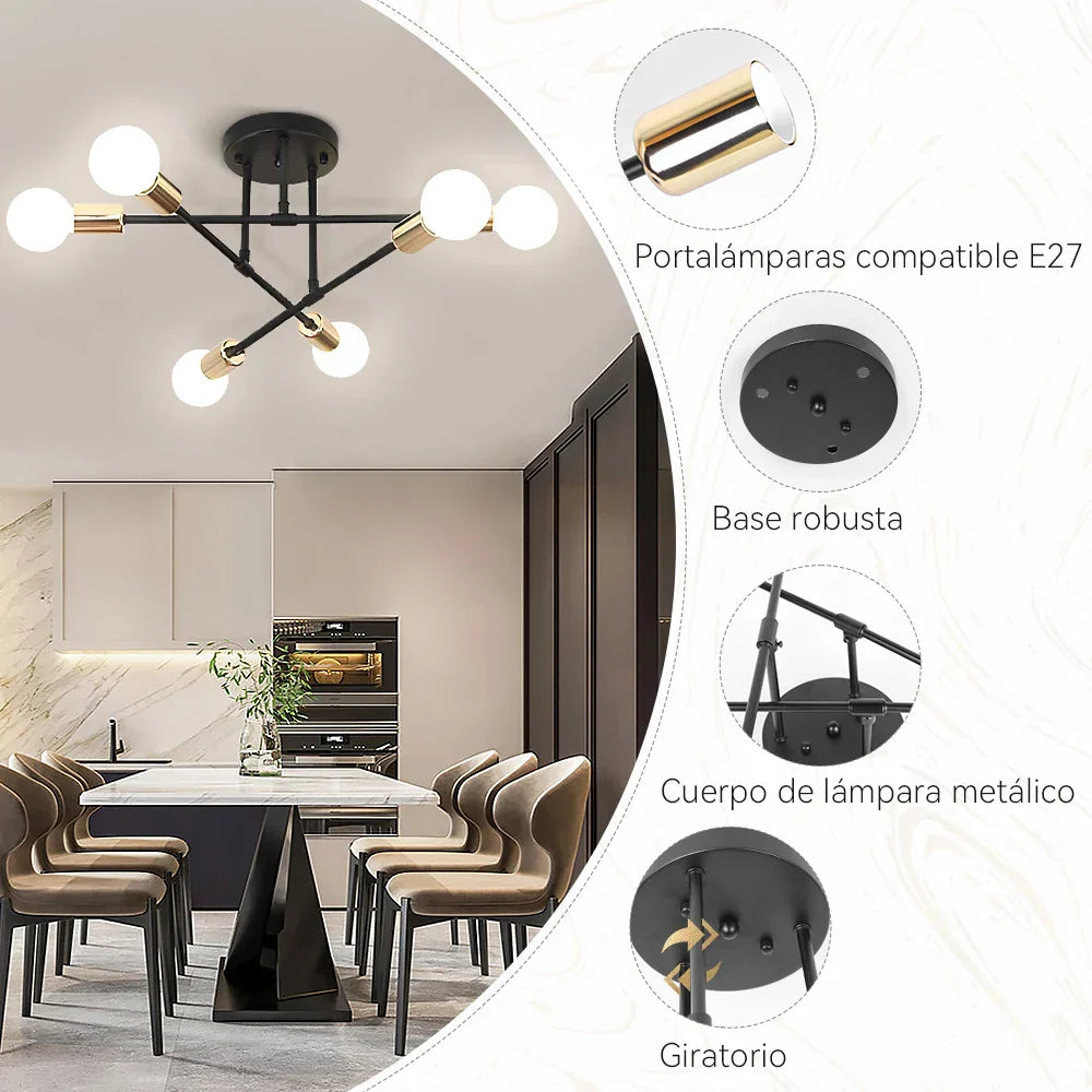 Stylish 6-Light LED Pendant Ceiling Lamp