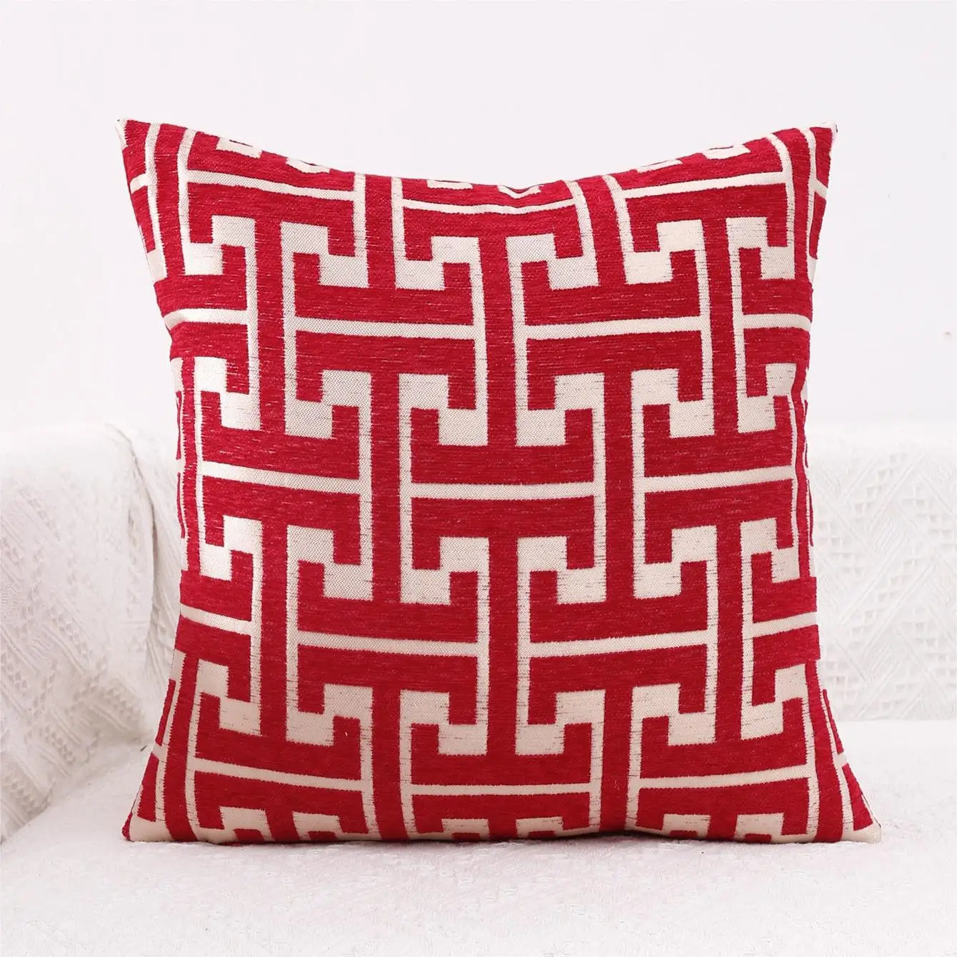 Rustic Patterned Sofa Cushion Cover