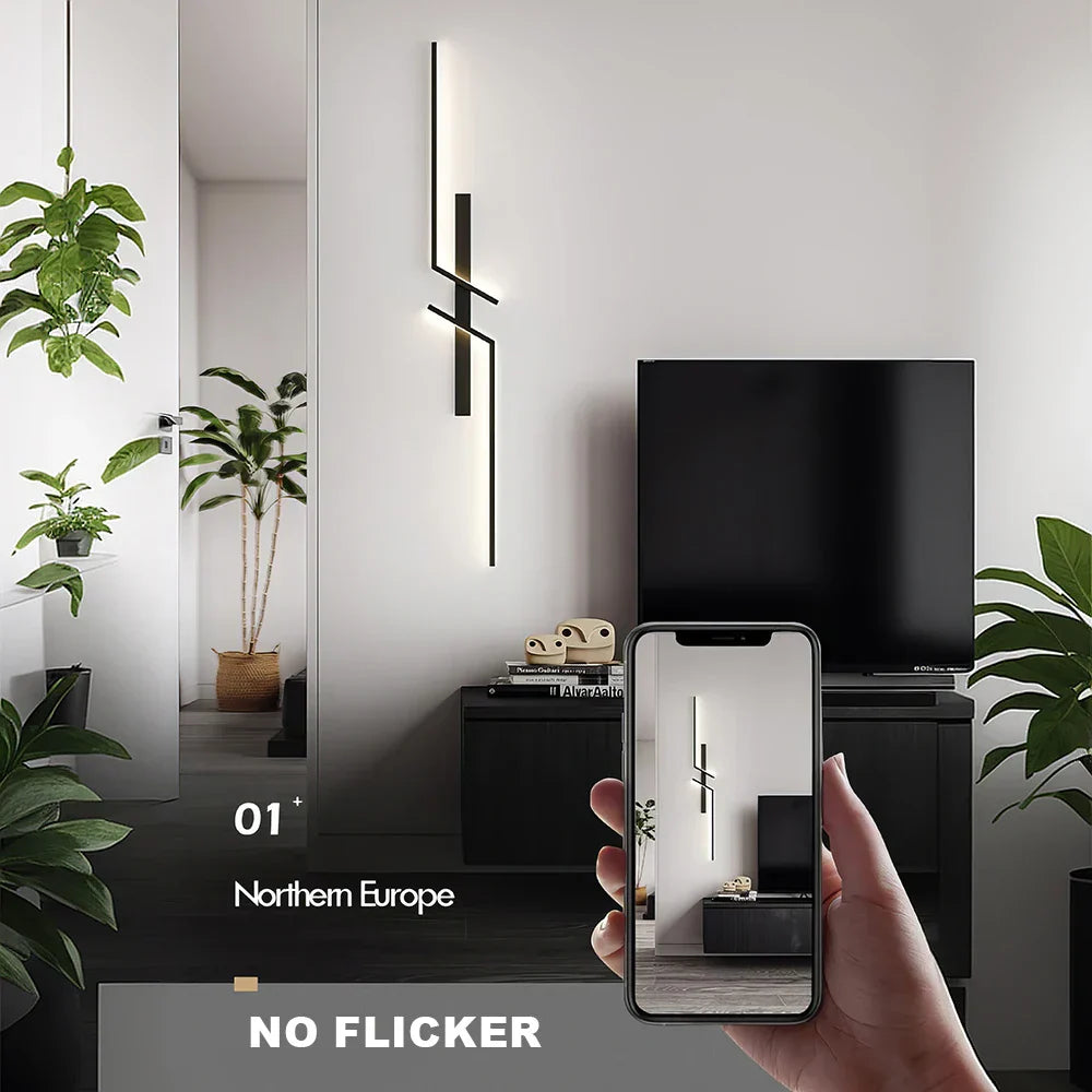 Slim LED Remote Control Wall Lamp