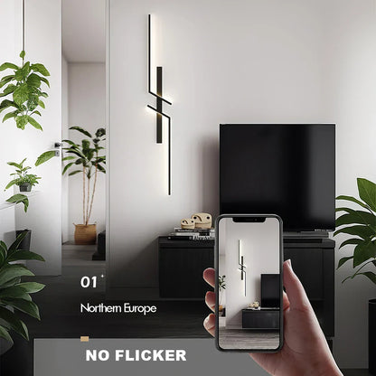Slim LED Remote Control Wall Lamp