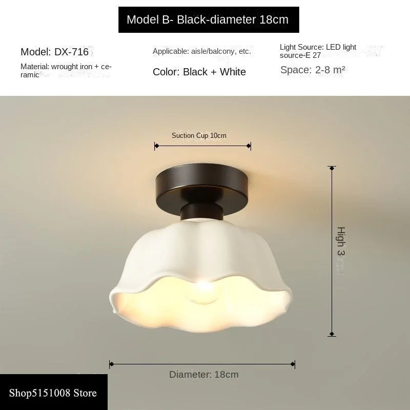 Modern Glass LED Hallway Ceiling Light Fixture