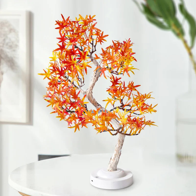 Warm LED Mini Tree Table Lamp for Home Decor