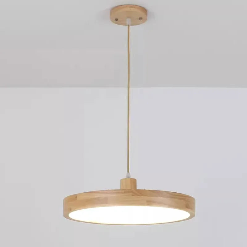 Rustic Wood LED Pendant Lamp