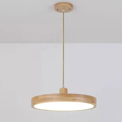 Rustic Wood LED Pendant Lamp
